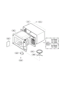 Oven Cavity Parts parts for Kenmore Microwave 721.79203010 (72179203010, 721 79203010) from AppliancePartsPros.com