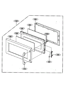 Door Assy parts for Kenmore Microwave 721.80002400 (72180002400, 721 80002400) from AppliancePartsPros.com