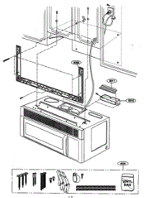 Installation Parts parts for Kenmore Microwave 721.80002400 (72180002400, 721 80002400) from AppliancePartsPros.com