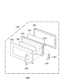 Door Parts parts for Kenmore Microwave 721.80012400 (72180012400, 721 80012400) from AppliancePartsPros.com