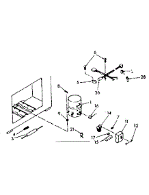 Unit Parts parts for Kenmore Freezer 198.710601 (198710601, 198 710601) from AppliancePartsPros.com