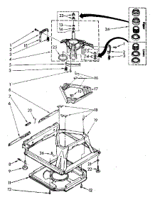 Machine Base parts for Kenmore Washer 110.82692110 (11082692110, 110 82692110) from AppliancePartsPros.com