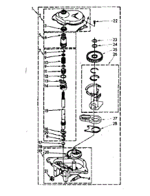 Gearcase Parts parts for Kenmore Washer 110.82692330 (11082692330, 110 82692330) from AppliancePartsPros.com