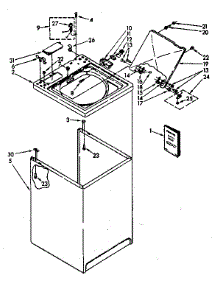 Top And Cabinet Parts parts for Kenmore Washer 110.82692630 (11082692630, 110 82692630) from AppliancePartsPros.com