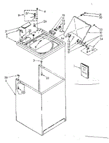 Top And Cabinet Parts parts for Kenmore Washer 110.82692740 (11082692740, 110 82692740) from AppliancePartsPros.com