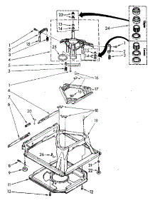 Machine Base Parts parts for Kenmore Washer 110.82692800 (11082692800, 110 82692800) from AppliancePartsPros.com