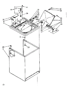 Top And Cabinet Parts parts for Kenmore Washer 110.82692800 (11082692800, 110 82692800) from AppliancePartsPros.com
