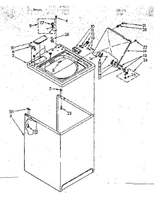 Top And Cabinet Parts parts for Kenmore Washer 110.82692810 (11082692810, 110 82692810) from AppliancePartsPros.com