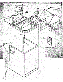 Top And Cabinet Parts parts for Kenmore Washer 110.82692820 (11082692820, 110 82692820) from AppliancePartsPros.com