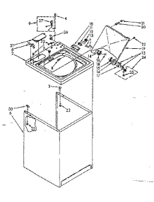 Top And Cabinet Parts parts for Kenmore Washer 110.82694100 (11082694100, 110 82694100) from AppliancePartsPros.com