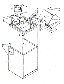 Top And Cabinet Parts parts for Kenmore Washer 110.82694110 (11082694110, 110 82694110) from AppliancePartsPros.com