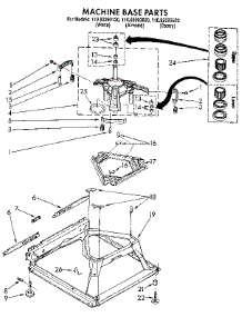 Machine Base Parts parts for Kenmore Washer 110.92093520 (11092093520, 110 92093520) from AppliancePartsPros.com