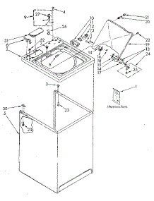 Top And Cabinet parts for Kenmore Washer 110.92093700 (11092093700, 110 92093700) from AppliancePartsPros.com