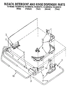 Bleach, Detergent And Rinse Dispenser parts for Kenmore Washer 110.92093810 (11092093810, 110 92093810) from AppliancePartsPros.com