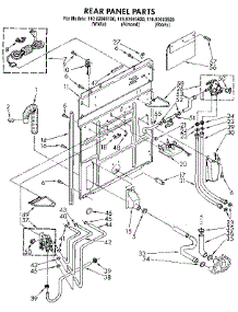 Rear Panel parts for Kenmore Washer 110.92093820 (11092093820, 110 92093820) from AppliancePartsPros.com