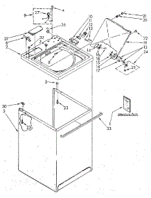 Top And Cabinet parts for Kenmore Washer 110.92094100 (11092094100, 110 92094100) from AppliancePartsPros.com
