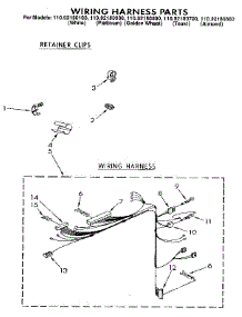 Wiring Harness parts for Kenmore Washer 110.92180100 (11092180100, 110 92180100) from AppliancePartsPros.com