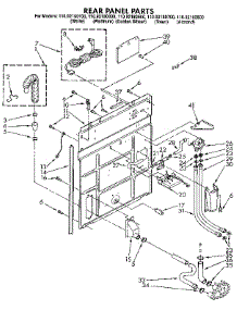 Rear Panel parts for Kenmore Washer 110.92180100 (11092180100, 110 92180100) from AppliancePartsPros.com