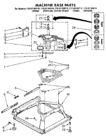 Machine Base parts for Kenmore Washer 110.92180110 (11092180110, 110 92180110) from AppliancePartsPros.com