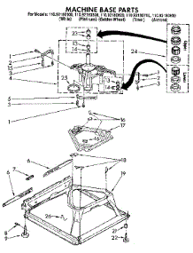 Machine Base parts for Kenmore Washer 110.92180700 (11092180700, 110 92180700) from AppliancePartsPros.com