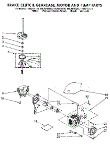 Brake, Clutch, Gearcase, Motor And Pump parts for Kenmore Washer 110.92180710 (11092180710, 110 92180710) from AppliancePartsPros.com