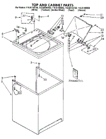 Top And Cabinet parts for Kenmore Washer 110.92180800 (11092180800, 110 92180800) from AppliancePartsPros.com