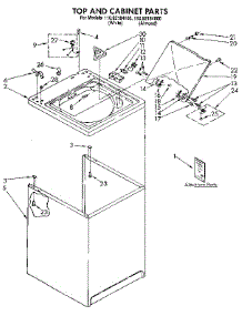 Top And Cabinet Parts parts for Kenmore Washer 110.92184100 (11092184100, 110 92184100) from AppliancePartsPros.com