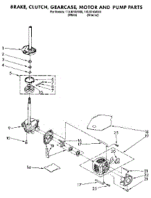 Brake, Clutch, Gearcase, Motor And Pump parts for Kenmore Washer 110.92184100 (11092184100, 110 92184100) from AppliancePartsPros.com