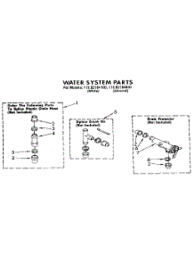 Water System parts for Kenmore Washer 110.92184800 (11092184800, 110 92184800) from AppliancePartsPros.com