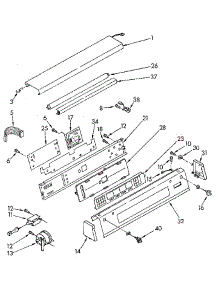 Console Panel parts for Kenmore Washer 110.92195100 (11092195100, 110 92195100) from AppliancePartsPros.com