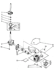 Brake, Clutch, Gearcase, Motor And Pump parts for Kenmore Washer 110.92195100 (11092195100, 110 92195100) from AppliancePartsPros.com