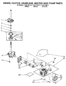 Brake, Clutch, Gearcase, Motor And Pump parts for Kenmore Washer 110.92195110 (11092195110, 110 92195110) from AppliancePartsPros.com
