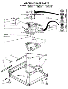 Machine Base parts for Kenmore Washer 110.92195110 (11092195110, 110 92195110) from AppliancePartsPros.com
