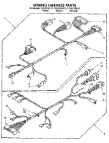Wiring Harness parts for Kenmore Washer 110.92195110 (11092195110, 110 92195110) from AppliancePartsPros.com