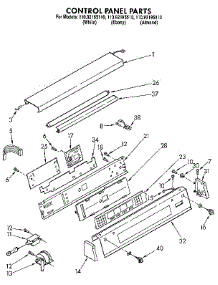 Control Panel parts for Kenmore Washer 110.92195110 (11092195110, 110 92195110) from AppliancePartsPros.com