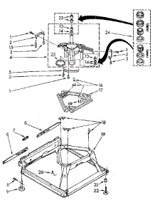 Machine Base parts for Kenmore Washer 110.92195500 (11092195500, 110 92195500) from AppliancePartsPros.com