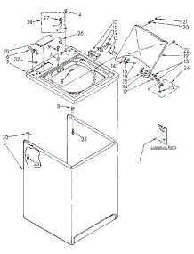 Top And Cabinet parts for Kenmore Washer 110.92195800 (11092195800, 110 92195800) from AppliancePartsPros.com