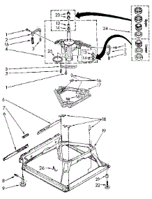 Machine Base parts for Kenmore Washer 110.92260100 (11092260100, 110 92260100) from AppliancePartsPros.com