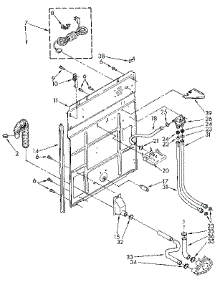 Rear Panel parts for Kenmore Washer 110.92260100 (11092260100, 110 92260100) from AppliancePartsPros.com