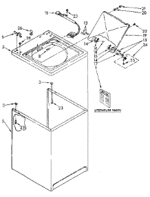 Top And Cabinet parts for Kenmore Washer 110.92260100 (11092260100, 110 92260100) from AppliancePartsPros.com