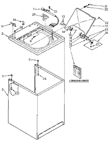 Top And Cabinet Parts parts for Kenmore Washer 110.92271600 (11092271600, 110 92271600) from AppliancePartsPros.com