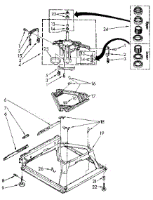 Machine Base parts for Kenmore Washer 110.92271600 (11092271600, 110 92271600) from AppliancePartsPros.com