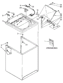 Top And Cabinet parts for Kenmore Washer 110.92272000 (11092272000, 110 92272000) from AppliancePartsPros.com
