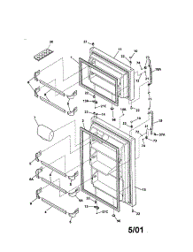 Door parts for Kenmore Refrigerator 253.31872100 (25331872100, 253 31872100) from AppliancePartsPros.com
