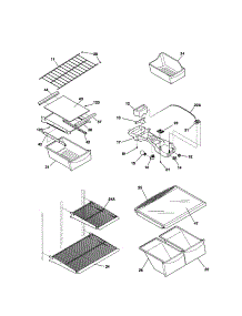 Shelves parts for Kenmore Refrigerator 253.31874102 (25331874102, 253 31874102) from AppliancePartsPros.com