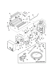 Icemaker parts for Kenmore Refrigerator 253.31874102 (25331874102, 253 31874102) from AppliancePartsPros.com