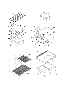 Shelves parts for Kenmore Refrigerator 253.31874104 (25331874104, 253 31874104) from AppliancePartsPros.com