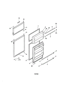 Door parts for Kenmore Refrigerator 253.36600891 (25336600891, 253 36600891) from AppliancePartsPros.com