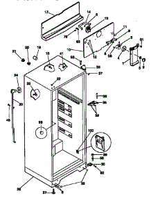 Cabinet Parts parts for Kenmore Refrigerator 253.36608890 (25336608890, 253 36608890) from AppliancePartsPros.com