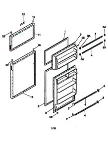 Doors parts for Kenmore Refrigerator 253.36608890 (25336608890, 253 36608890) from AppliancePartsPros.com